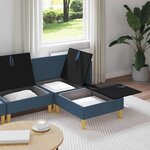 vidaXL Canapé modulaire avec rangement 4 Pièces Bleu Tissu
