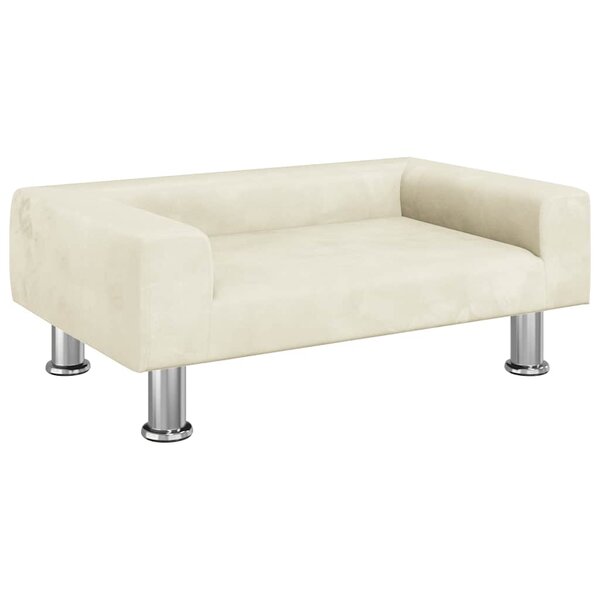 vidaXL Canapé pour enfants crème 70x45x26 5 cm velours