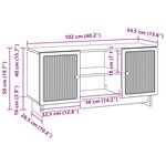 vidaXL Meuble TV 102 x 34 5 x 50 cm Chêne Sonoma Bois d'ingénierie