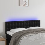 vidaXL Tête de lit avec LED noir 144x5x78/88 cm similicuir