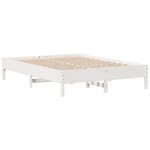 vidaXL Cadre de lit sans matelas blanc 160x200 cm bois de pin massif