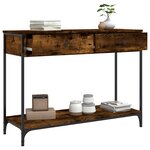 vidaXL Table console chêne fumé 100x34 5x75 cm bois d'ingénierie