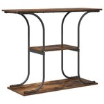 vidaXL Table console Chêne fumé 101 x 35 x 80 5 cm Bois d'ingénierie