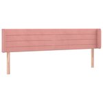 vidaXL Tête de lit avec oreilles Rose 203x16x78/88 cm Velours