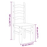 vidaXL Chaises à manger lot de 2 Corona blanc bois massif de pin