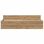 vidaXL Cadre de lit chêne artisanal 200 x 200 cm Bois d'ingénierie