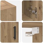 vidaXL Meuble mural chêne artisanal 60 x 31 x 70 cm Bois d'ingénierie