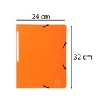 Chemise à élastique sans rabat carte lustrée 355g A4 Orange EXACOMPTA