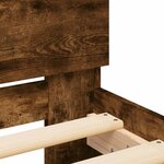 vidaXL Cadre de lit sans matelas chêne fumé 140x190 cm