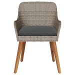 vidaXL -chaises de jardin avec coussins 2 Pièces Noir Poly Rattan