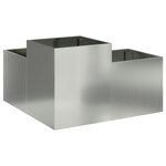 Jardinière vidaXL 80x80x48 cm en acier galvanisé