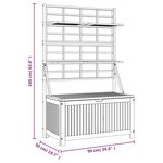 vidaXL Boîte de rangement et treillis Gris 99x50x160 cm Acacia massif