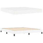 vidaXL Lit avec matelas Blanc pur 180 x 200 cm Faux cuir