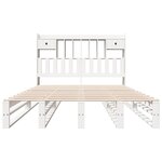 vidaXL Lit bibliothèque sans matelas blanc 140x190 cm bois pin massif