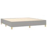 vidaXL Sommier à lattes de lit matelas et LED Gris clair 200x200 cm