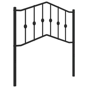 vidaXL Tête de lit métal noir 80 cm
