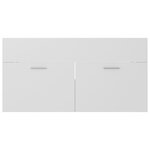 vidaXL Ensemble de meubles de salle de bain Blanc Bois d'ingénierie