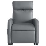 vidaXL Fauteuil inclinable Gris Similicuir