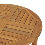vidaXL Table de bar Ø 60 cm Bois de teck solide
