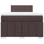 vidaXL Sommier à lattes de lit et matelas marron foncé 120x190cm tissu