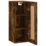 vidaXL Armoire murale chêne fumé 34 5x34x90 cm bois d'ingénierie