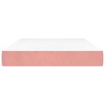vidaXL Matelas de lit à ressorts ensachés fermeté moyenne rose 120x220x20 cm velours