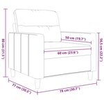 vidaXL Fauteuil Gris clair 60 cm Tissu