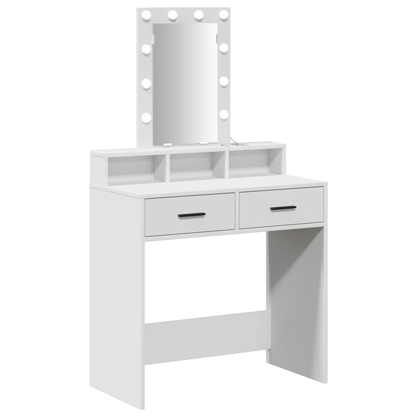 vidaXL Table de Toilette Blanc 79 x 41 x 140 cm Bois d'ingénierie