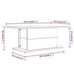 vidaXL Table basse chêne marron 102x55 5x40 cm bois d'ingénierie