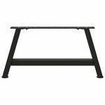 vidaXL Pieds de table basse en forme de A  2 pièces  noir  60 x (30-31) cm  acier
