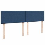 vidaXL Sommier à lattes de lit avec matelas Bleu 180x200 cm Tissu