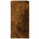 vidaXL Étagères murales sous forme de cube 4 Pièces chêne fumé 30x15x30cm