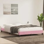 vidaXL Cadre de lit sans matelas rose 160x220 cm velours