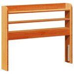 vidaXL Tête de lit avec étagères marron cire 75 cm bois massif de pin