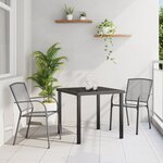 vidaXL Set de salle à manger de jardin en anthracite
