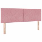 vidaXL Tête de lit LED   blocs diamant rose  160 cm  en velours.