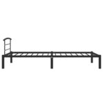 vidaXL Cadre de lit sans matelas noir métal 90x200 cm
