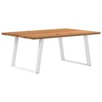 vidaXL Table à manger marron clair bois de chêne massif rectangulaire