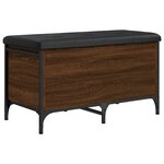 vidaXL Banc de rangement chêne marron 82x42x45 cm Bois d'ingénierie