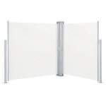 vidaXL Auvent latéral rétractable Crème 140 x 600 cm