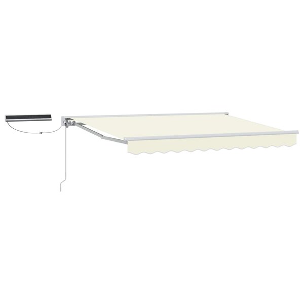 vidaXL Auvent rétractable électrique Crème et Blanc 3 5 x 2 m