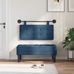 vidaXL Tête de lit suspendue Bleu Tissu