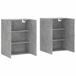 vidaXL Armoires murales 2 Pièces gris béton 69 5x34x90 cm