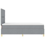 vidaXL Lit à sommier avec matelas et LED Gris clair 120x200 cm Tissu