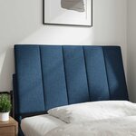 vidaXL Coussin de tête de lit bleu 80 cm tissu