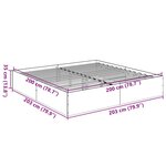 vidaXL Cadre de lit sans matelas chêne fumé 200x200 cm