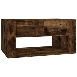 vidaXL Table basse Chêne fumé 80x50x40 cm Bois d'ingénierie