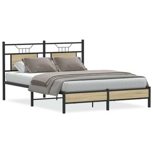 vidaXL Cadre de lit sans matelas chêne sonoma 140x200 cm