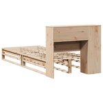 vidaXL Lit bibliothèque sans matelas 100x200 cm bois massif