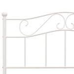 vidaXL Cadre de lit sans matelas et tête de lit blanc métal 160x200 cm